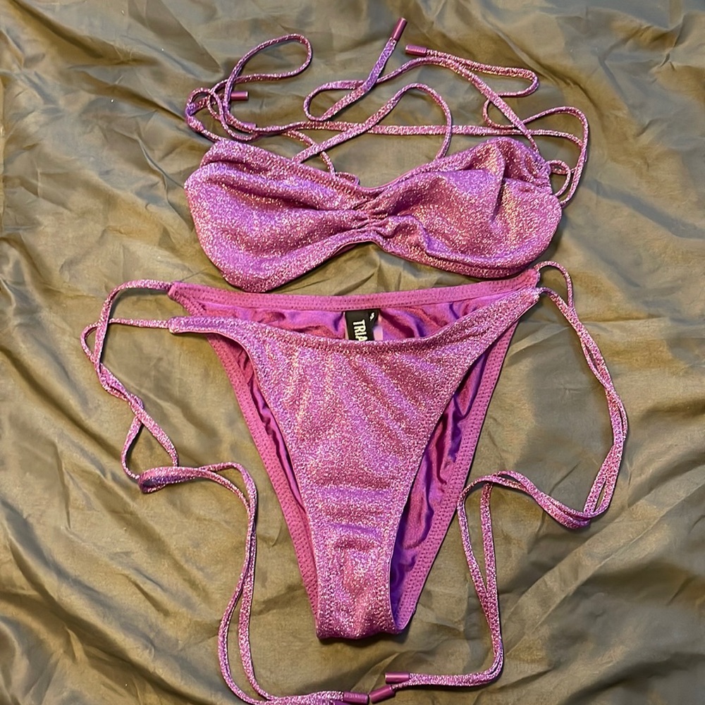 COPY - TRIANGL purple sparkle bikini